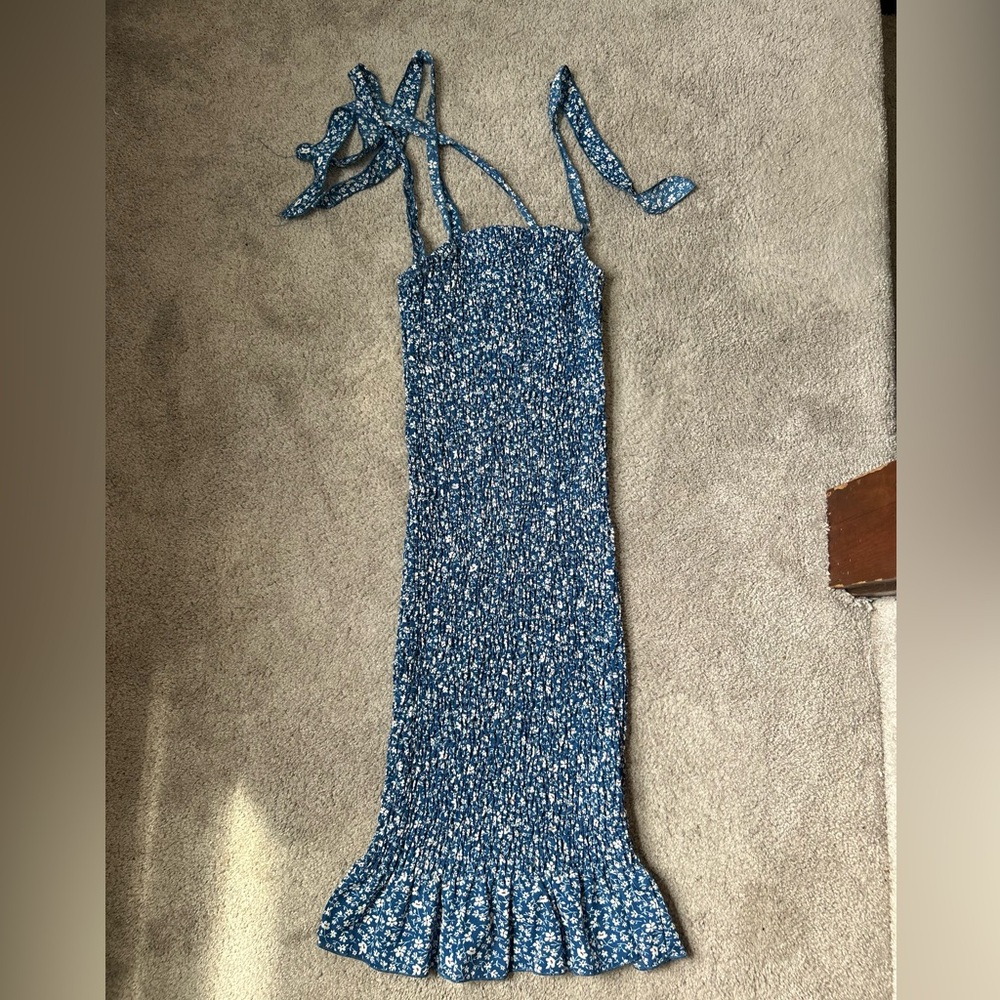 SHEIN Blue Floral Dress